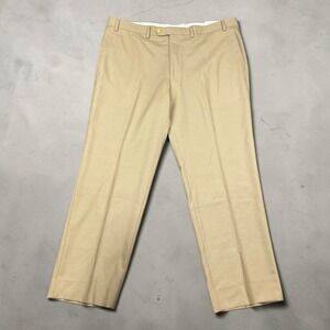 NWT Lauren Ralph Lauren Elvan Tan Wool Blend Dress Pants Mens 38W 28L New